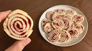 Raspberry Jam Spiral Butter Cookies