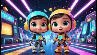 🤖 Dancing Robots in the Future Learning City 🌆🎶 | Fun ABC, Numbers & Colors Song for Kids