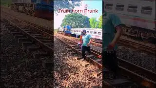 Train horn prank with boy  funny memes  Fake train horn prank#shorts  #viralshorts #viral