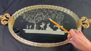 Vintage Murano Vanity Mirror Tray   HD 720p