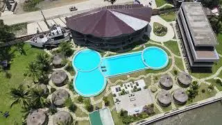 Drone footage of LaYao Beach Resort (with an oddly shaped pool) in Marabut, Samar