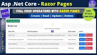 ✅ ASP.NET Core Razor Pages CRUD - .NET 9.0 Razor Pages CRUD Using Entity Framework Core | Demo