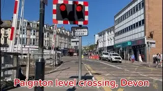 Stupid misuse and crossover at Paignton North level crossing, Devon