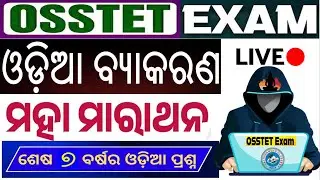 Odia Marathon for OSSTET EXAM 2025 I Odia Grammar I 2016,2018,2019,2021,2022,2023,2024