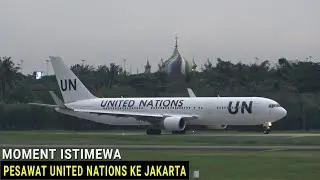 Moment Istimewa, Pesawat United Nations Landing dan Take Off di Bandara Soekarno-Hatta Jakarta