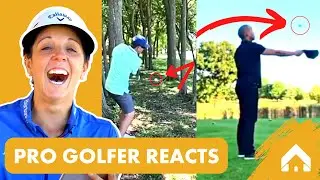 LPGA Star Reacts to Golf Fails #golfbloopers