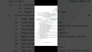 B. pharm 1 st year first semester SRTMUN Pharmaceutical Analysis question paper 2018