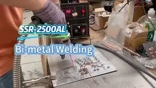 Bimetal pin VBS insulation pins welding by IKING high energy CD pin welding machine SSR-2500AL