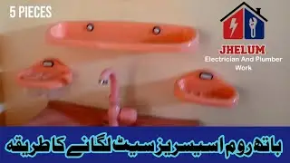 How to install Bathroom accessories | bathroom accessories fitting | plastic accessories set