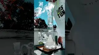 Pulsar Double Inverted Showerhead Perc Beaker Bong with inline ash catcher