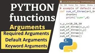 Required Argument, Default Argument and Keyword Argument  - Python Programming
