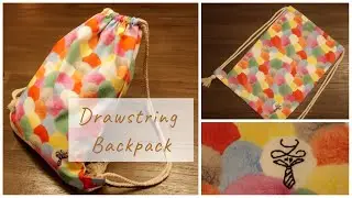 DIY Drawstring Backpack/Bag with Embroidery | Step by Step Tutorial | Beginners friendly