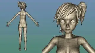 Girl 3d model, blender 3d, WIP / 3d модель девушки.