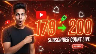 Live Subscriber Count 179 ➜ 200 | Real Time YouTube Subscribers