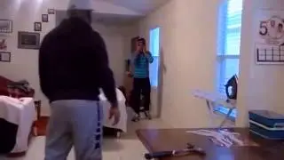 psycho jamaican dad breaks phone n kicks son out