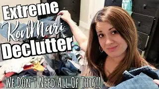 EXTREME KONMARI DECLUTTER & CLEAN WITH ME 2019 :: KIDS CLOTHES DECLUTTERING :: MARIE KONDO METHOD