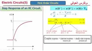 دورة تحليل الدوائر الكهربائية (3)|  (3) (( STEP RC Circuit)First Order Circuits)