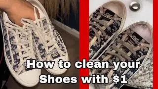 Before & After Cleaning My White Dior Sneakers With $1