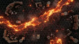 D&D | Live Battle Map | Hex Grid | Olruth Map 1 | Fiery / Volcanic