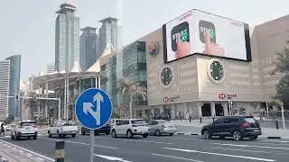 Qatar Roads.Driving in Doha City Center