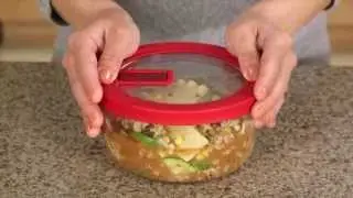 Pyrex - No Leak Lids 8 Piece Glass Storage Set