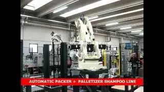 Wooden+ carton IKEA pallet placed by robot + palletizing PART 1