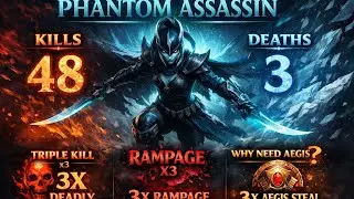 Phantom assassin 48 kills, 3xrampage #highlights #music #dota2 