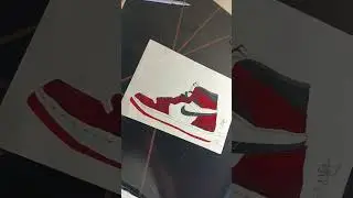 drawing nike Air Jordan 1 red #airjordan #nikeartgallery