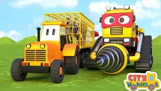 Heavy Vehicle Transport! Excavator, Bulldozer & Roller Team.