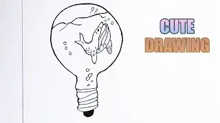 CUTE MINI BULB DRAWING FOR KIDS || DRAWING
