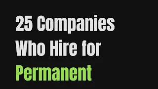 25 Companies hiring for Permanent Remote Work
