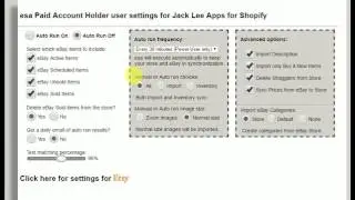 Shopify and Bigcommerce Import from eBay Options