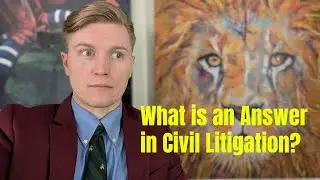 What Is an Answer in Civil Litigation? California & Federal Court Explained #lawyer #law #answer
