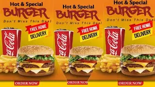 CoreldrawTutorial |Graphic Design |Modern Burger Poster Design🍔🍔#illustrator_tutorila#Nsv_Designer