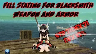 Toram Online - How To Fill Stat Weapon & Armor For Blacksmith STR 21 DEX 21 DEX 10% (Fast & Simple)