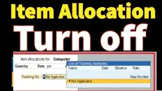 How to turn off Item allocation in tally prime l Item allocation off in tally prime l Item l tally
