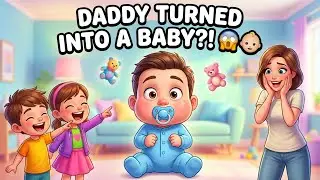 When Daddy Becomes a Baby | Bedtime Kids Stories | English Stories