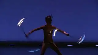 Double Staff Fire Spinning