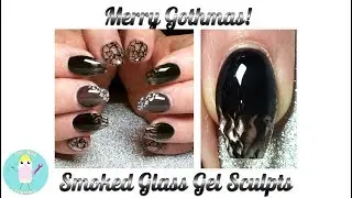 Merry Gothmas! - Halloween Glass Nails @TheNailEngineer