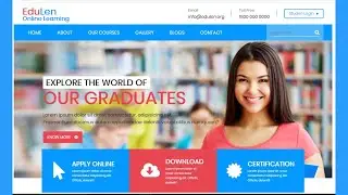 How to make simple educational portal landing page using html & css only