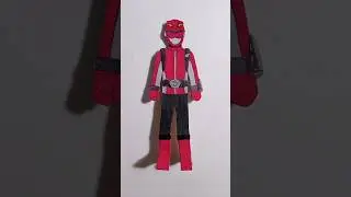 Cardboard Model Figure = RedBuster🕵️&zwj;♂️🧪❤️ #cardboard#supersentai#tokumeisentaigobusters#fypシ
