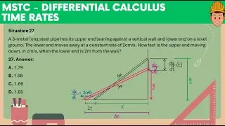 A 3-meter long steel pipe has its upper end leaning against a... Time Rates | Differential Calculus