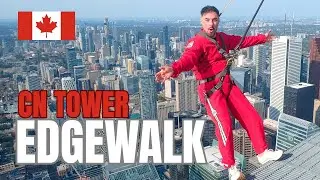 Dangling 1,168 feet at the top of the CN Tower! Would you do it? (Edge Walk - Toronto)