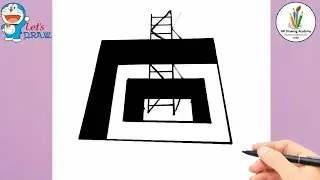 Very Easy!! How to draw 3D Hole illusion &ndash; 3D Tricks art on paper | 3D Drawing Lessons