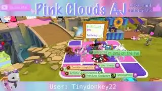 Animal Jam- LIVE 2- Giveaways! Hopefully no lag! Come have fun with me! Pink Clouds AJ