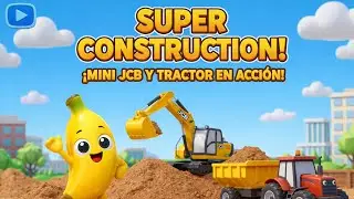 JCB aur Tractor ka amazing 3D animation! Video: Blue JCB aur Red Tractor ki dosti