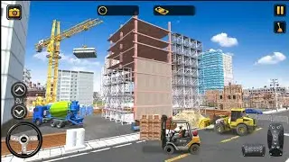Road Builder Construction Vehicles Game | Road Builder | Tower Crane excavator |
