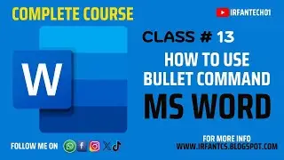 Microsoft Word Tutorial: Bullet Number Indent Tips @IrfanTech01