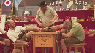 180 competitors gather for finger-wrestling championship in Germany