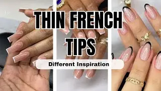Thin French Tips 💅✨ | Minimal & Classy Nail Inspiration #nails #nailart #nailinspo 